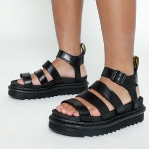Dr. Marten Blaire Platform Sandal rare all black